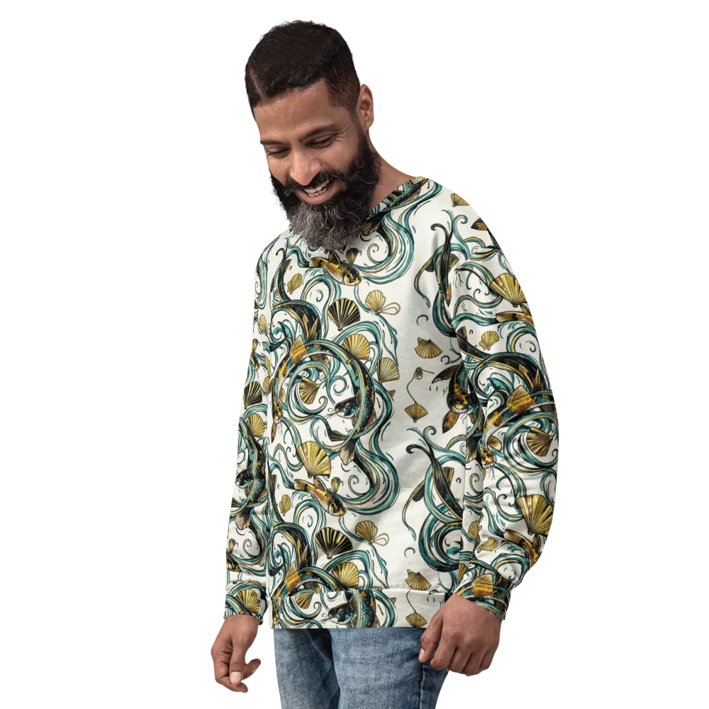 Gilded Eddies on Sweatshirt — Left Front
