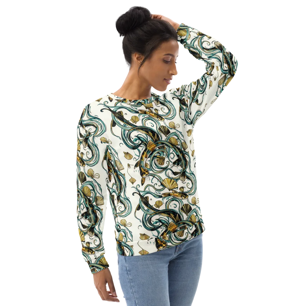 Gilded Eddies on Sweatshirt — Right Front