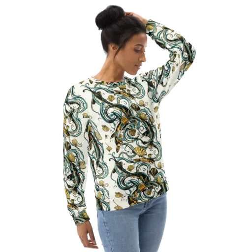 Gilded Eddies on a Sweatshirt