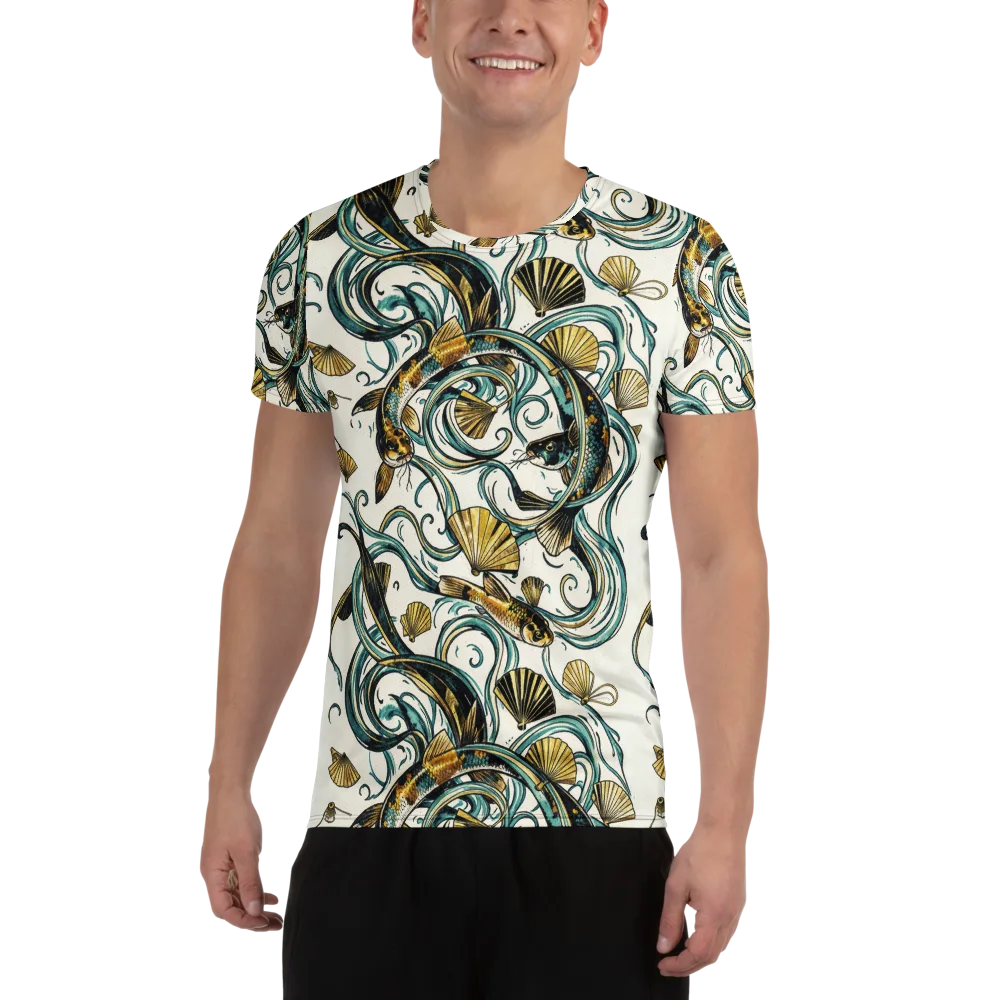 Gilded Eddies on Men's Athletic T-Shirt — Front
