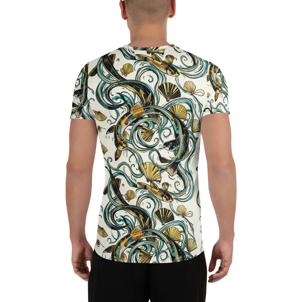 Gilded Eddies on Men's Athletic T-Shirt — Back
