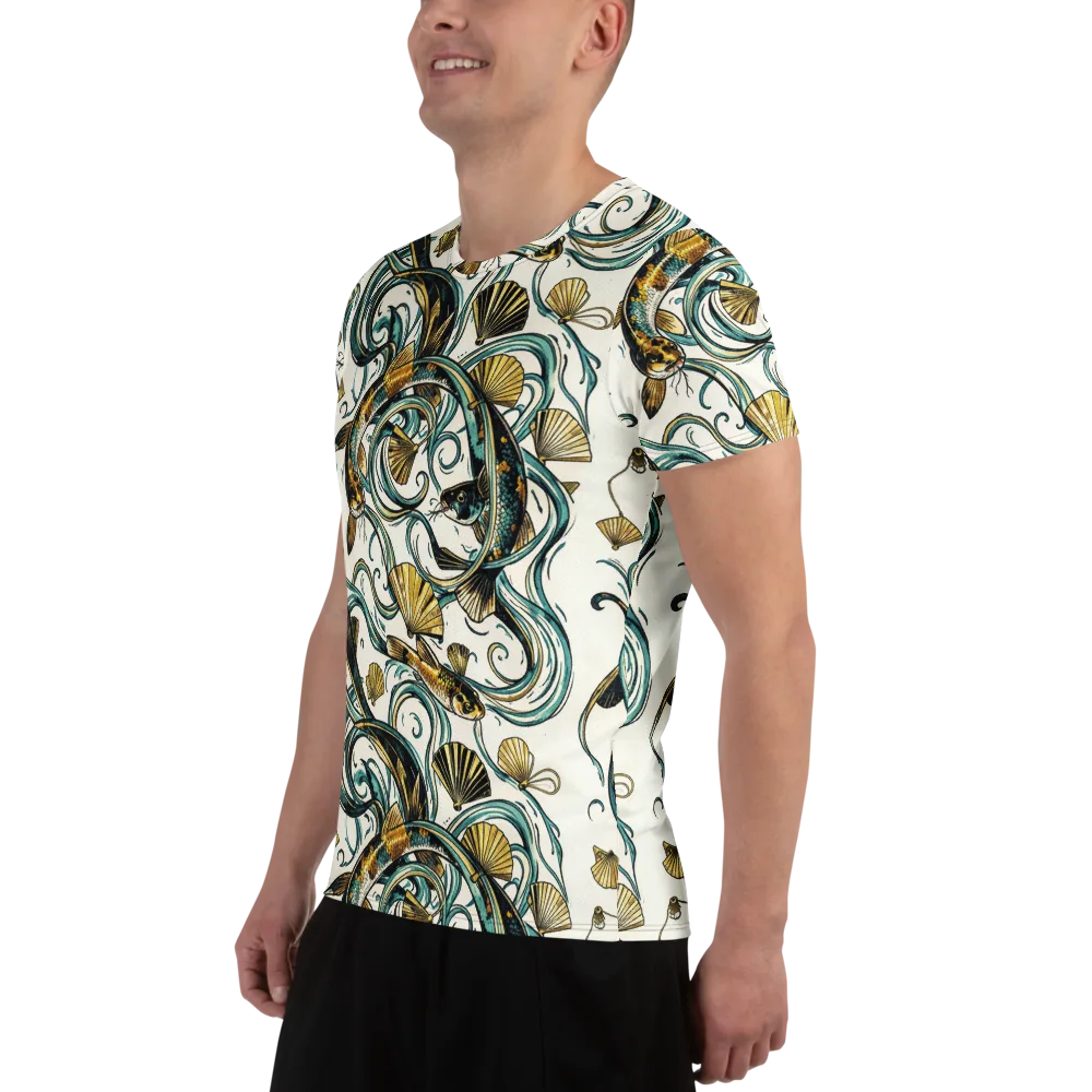 Gilded Eddies on Men's Athletic T-Shirt — Left