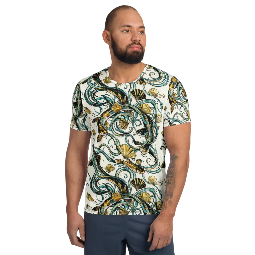 Gilded Eddies on Men's Athletic T-Shirt — Front