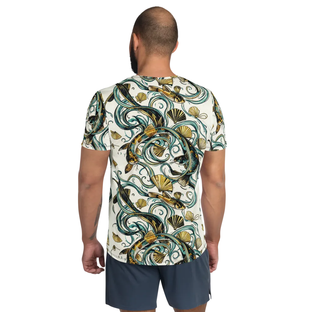 Gilded Eddies on Men's Athletic T-Shirt — Back