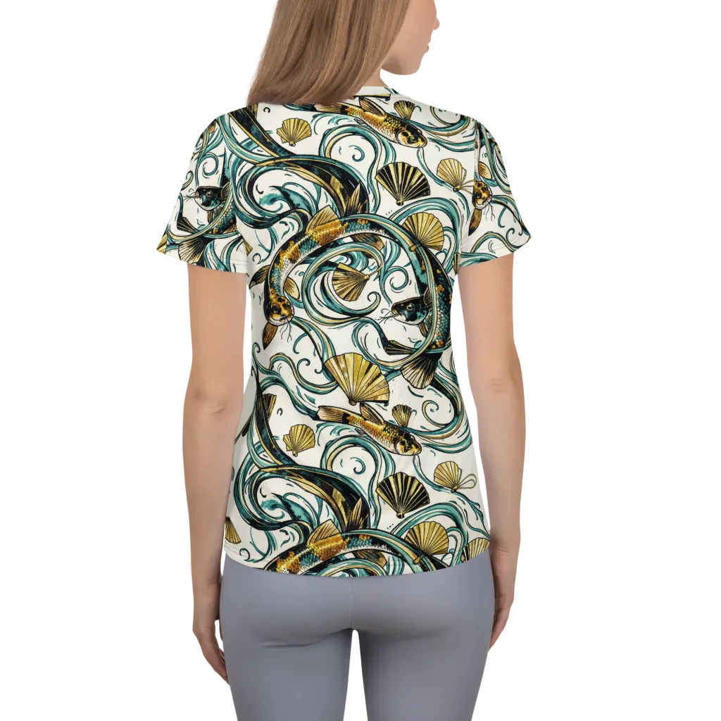 Gilded Eddies on Women's Athletic T-Shirt — Back
