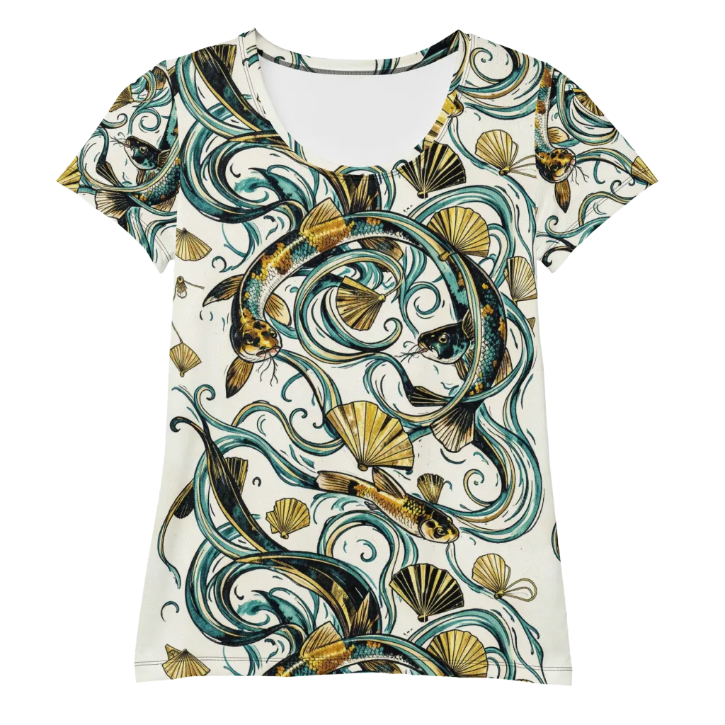 Gilded Eddies on Women's Athletic T-Shirt — Front