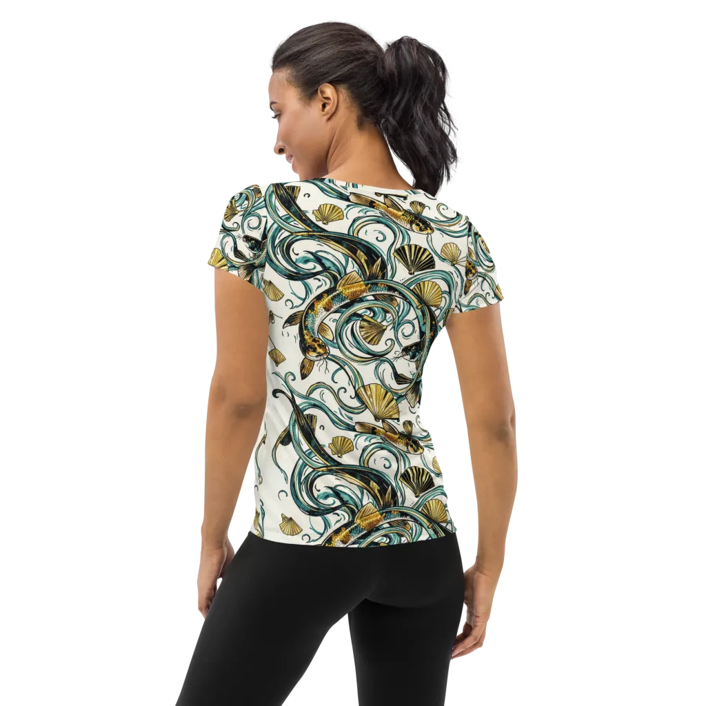 Gilded Eddies on Women's Athletic T-Shirt — Back