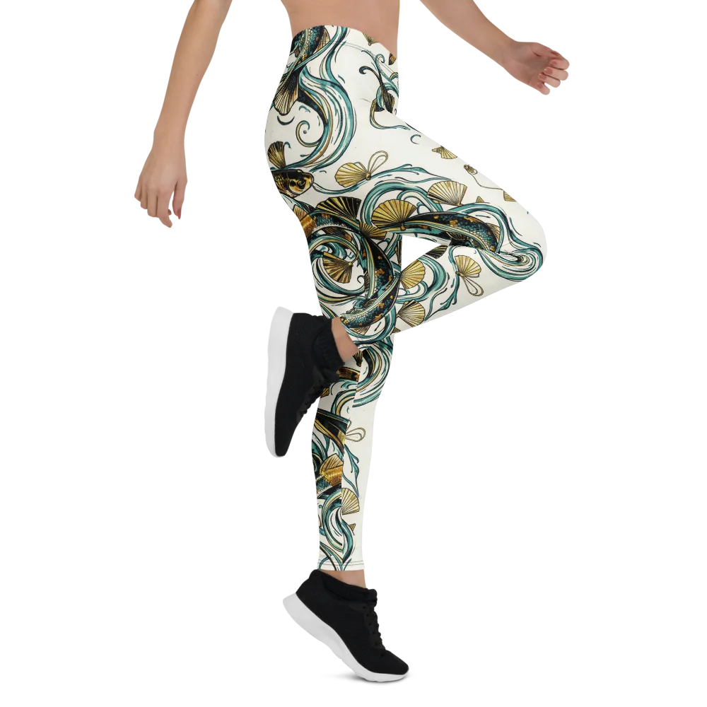 Gilded Eddies on Leggings — Right