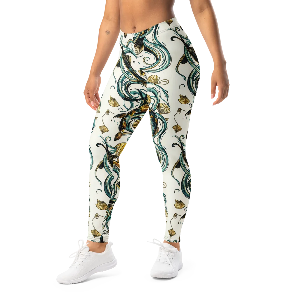 Gilded Eddies on Leggings — Left Front