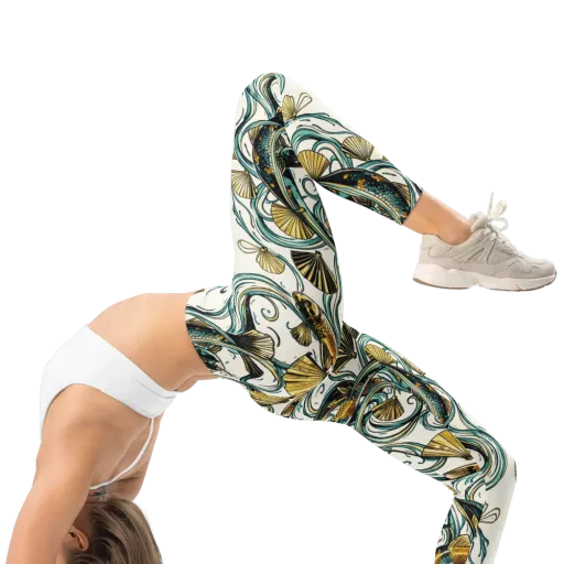 Gilded Eddies on a Leggings