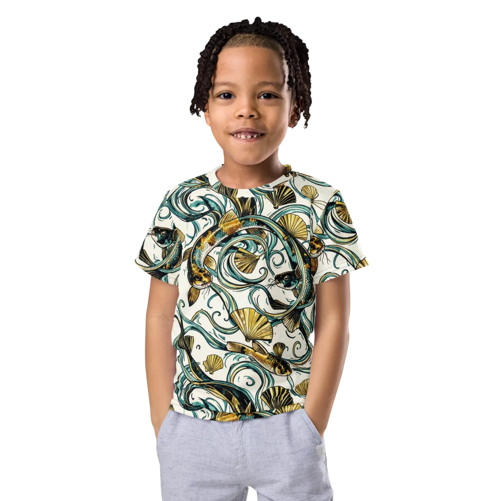 Gilded Eddies on Kids Crew Neck T-Shirt — Front