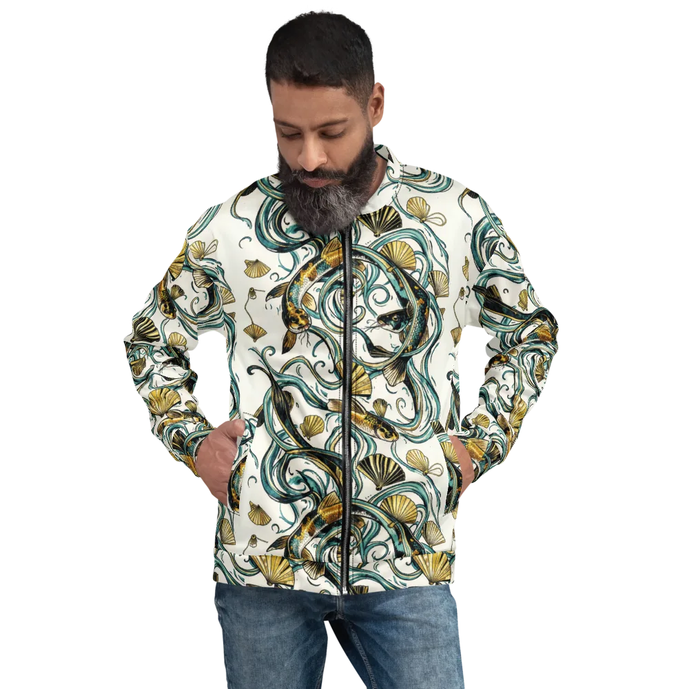 Gilded Eddies on Bomber Jacket — Front