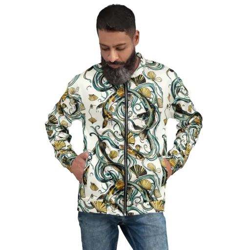 Gilded Eddies on a Bomber Jacket