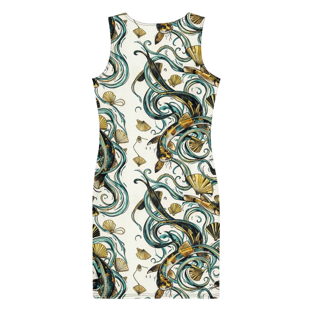 Gilded Eddies on Bodycon Dress — Back