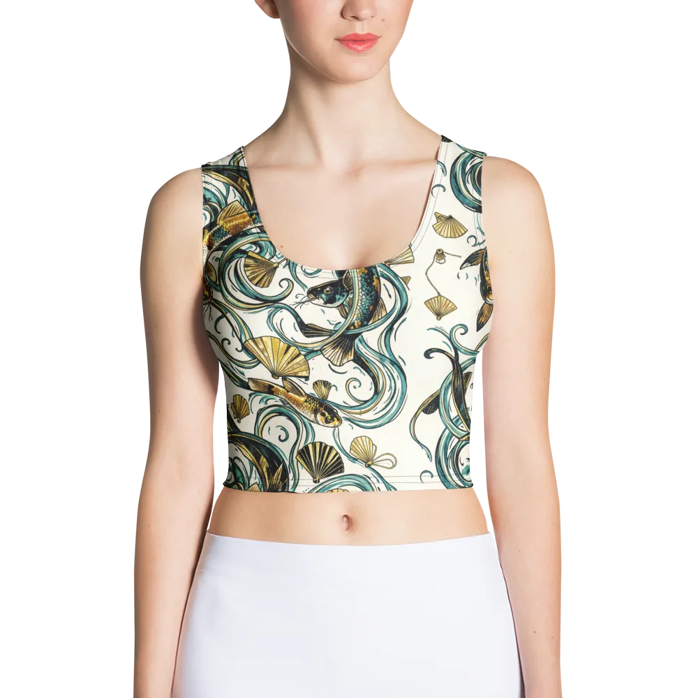 Gilded Eddies on Crop Top — Front