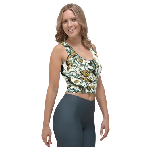 Gilded Eddies on a Crop Top