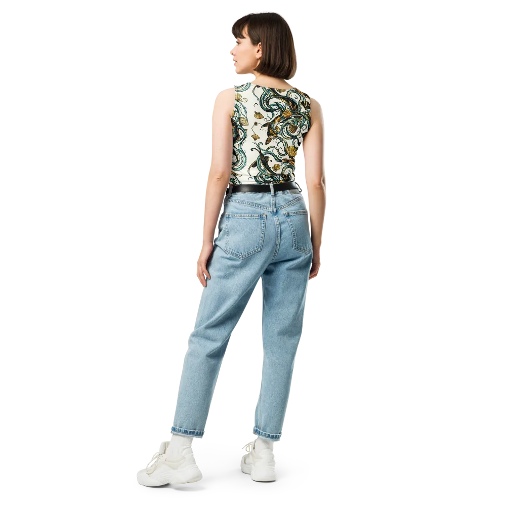 Gilded Eddies on Crop Top — Back