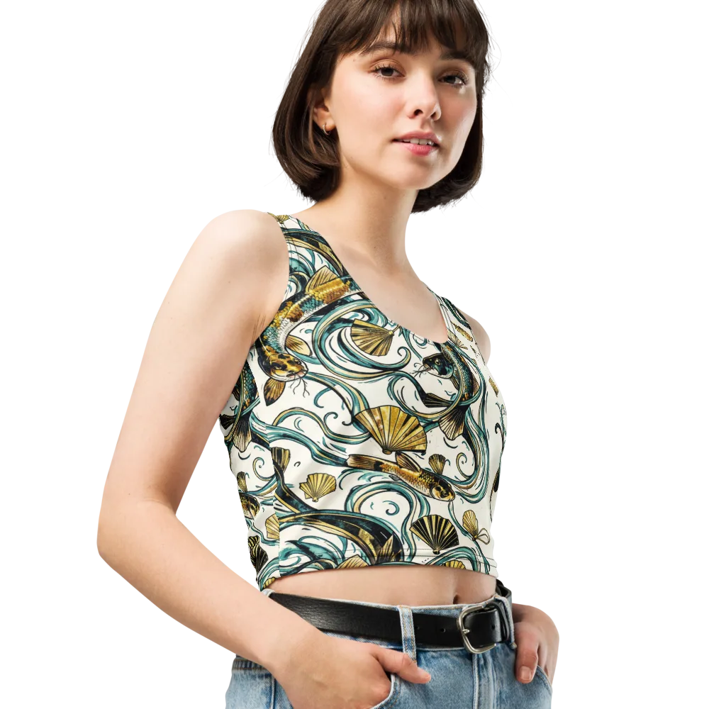 Gilded Eddies on Crop Top — Right Front