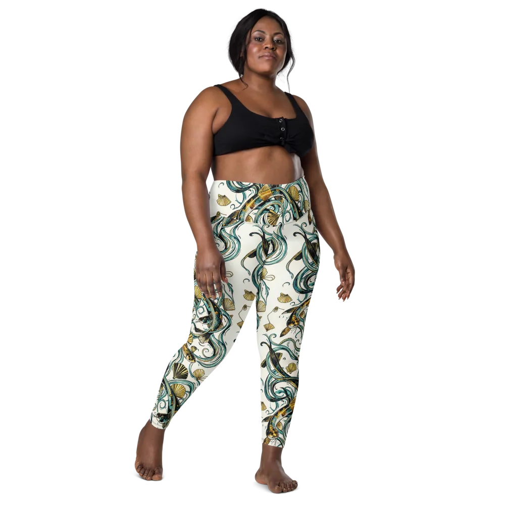 Gilded Eddies on Leggings with Pockets — Front