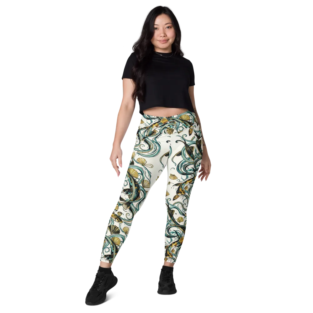 Gilded Eddies on Leggings with Pockets — Front