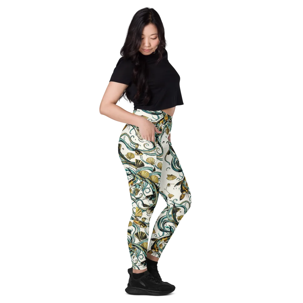 Gilded Eddies on Leggings with Pockets — Right
