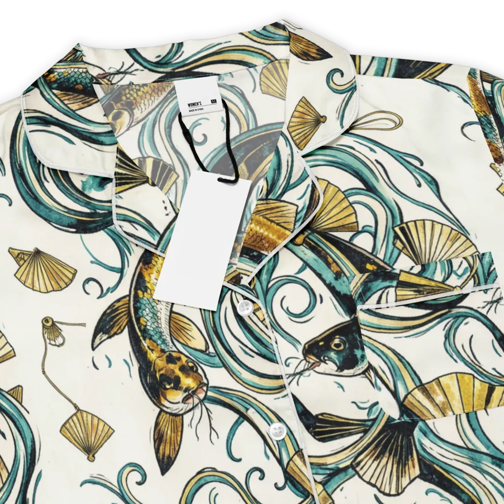 Gilded Eddies on Women's Short Sleeve Pajama Top — Product details
