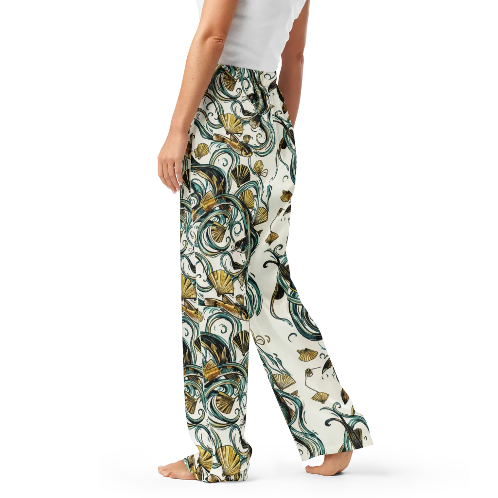 Gilded Eddies on Women's Pajama Pants — Left