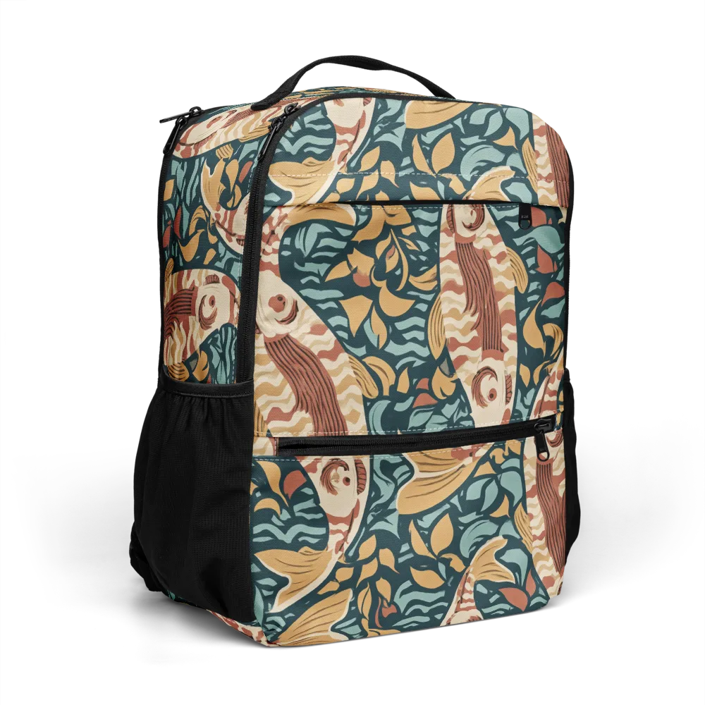 Koi After Midnight on Utility Backpack — Right Front