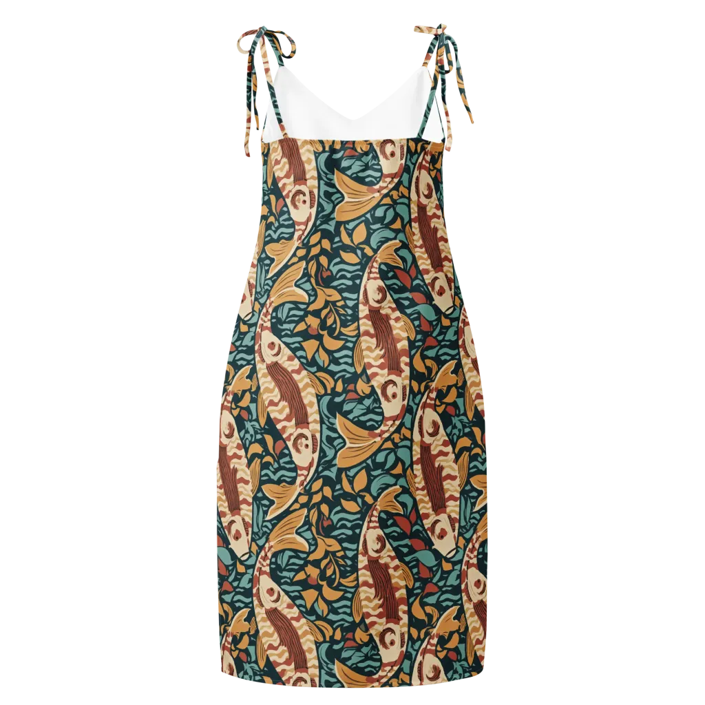 Koi After Midnight on Slip Dress — Back