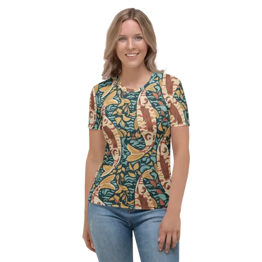 Koi After Midnight on a Women's Crew Neck T-Shirt