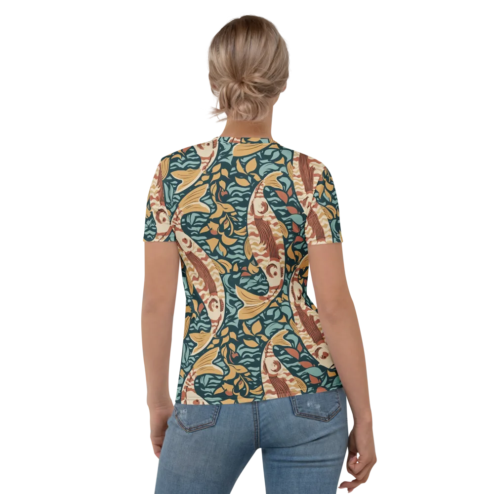 Koi After Midnight on Women's Crew Neck T-Shirt — Back