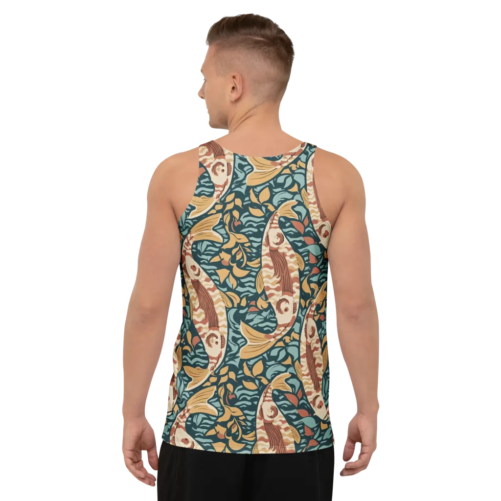 Koi After Midnight on Men's Tank Top — Back