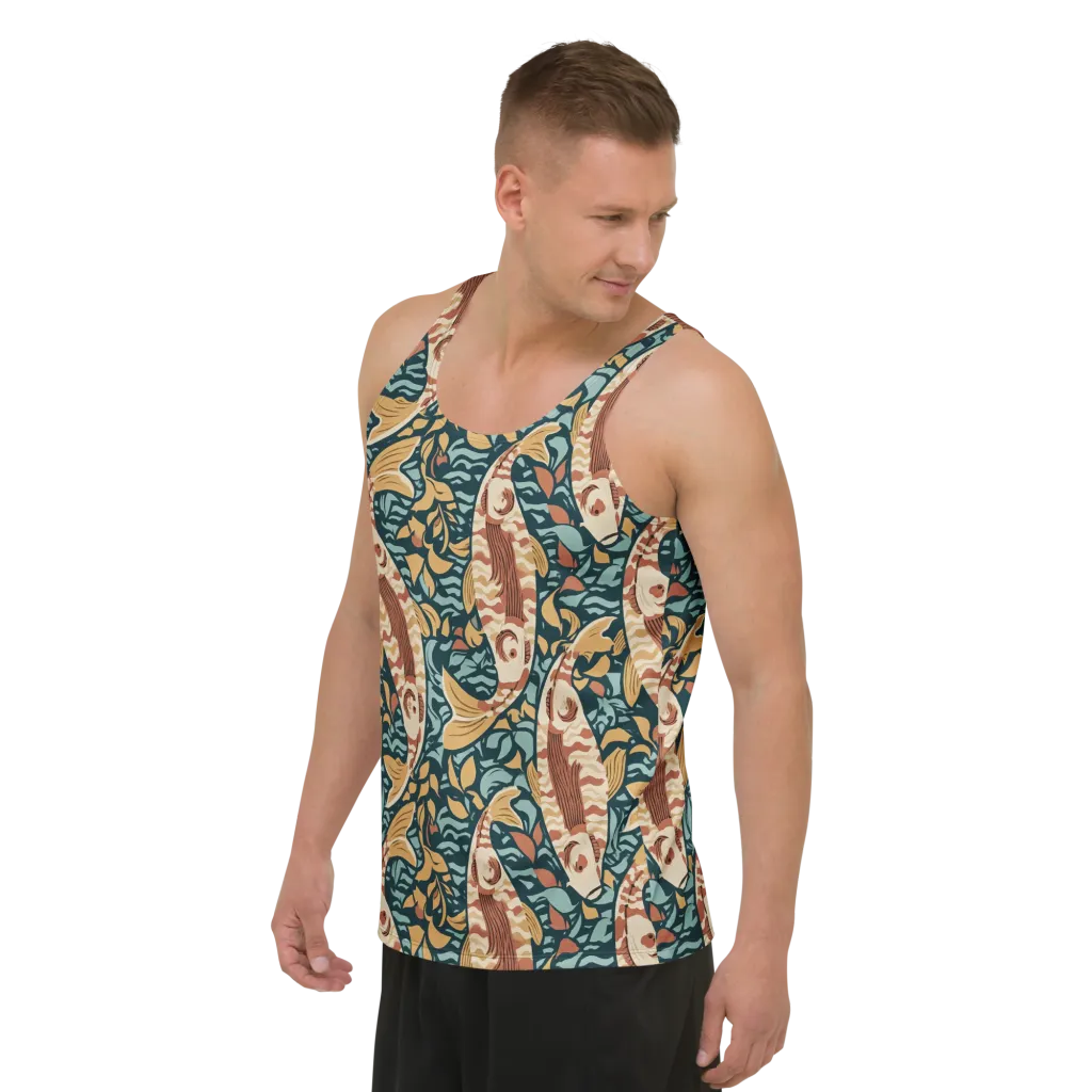 Koi After Midnight on Men's Tank Top — Left Front