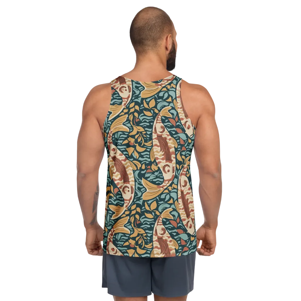 Koi After Midnight on Men's Tank Top — Back