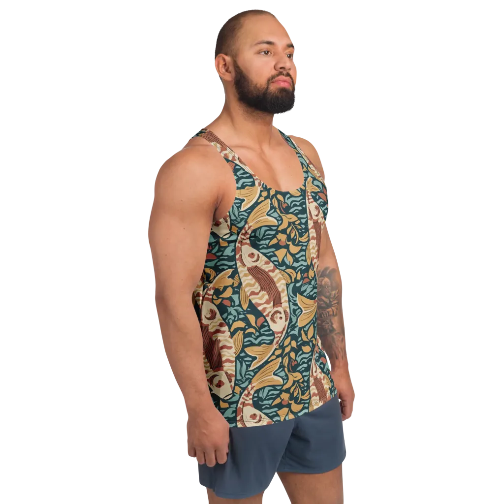 Koi After Midnight on Men's Tank Top — Right Front