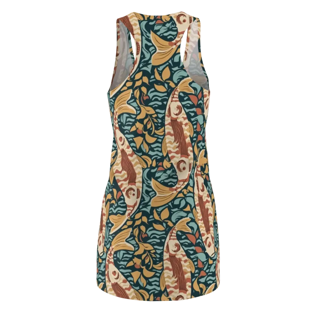 Koi After Midnight on Racerback Dress — Back