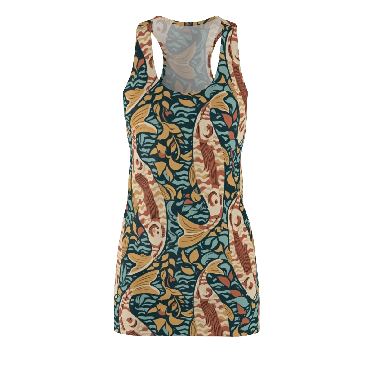 Koi After Midnight on Racerback Dress — Front