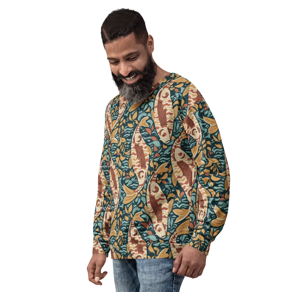 Koi After Midnight on Sweatshirt — Left Front