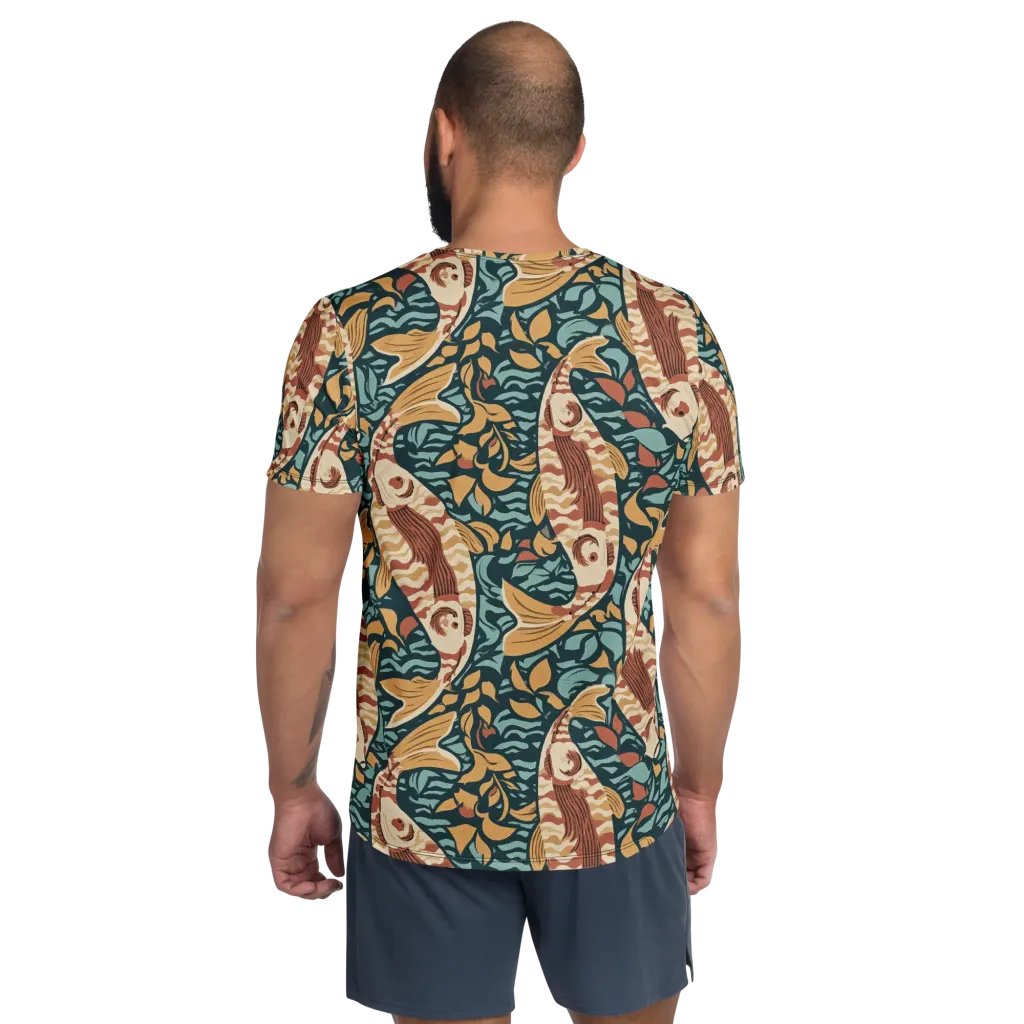 Koi After Midnight on Men's Athletic T-Shirt — Back