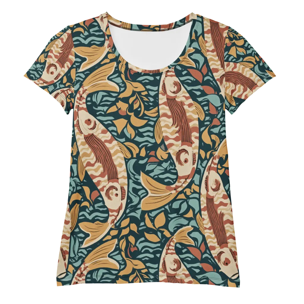 Koi After Midnight on Women's Athletic T-Shirt — Front