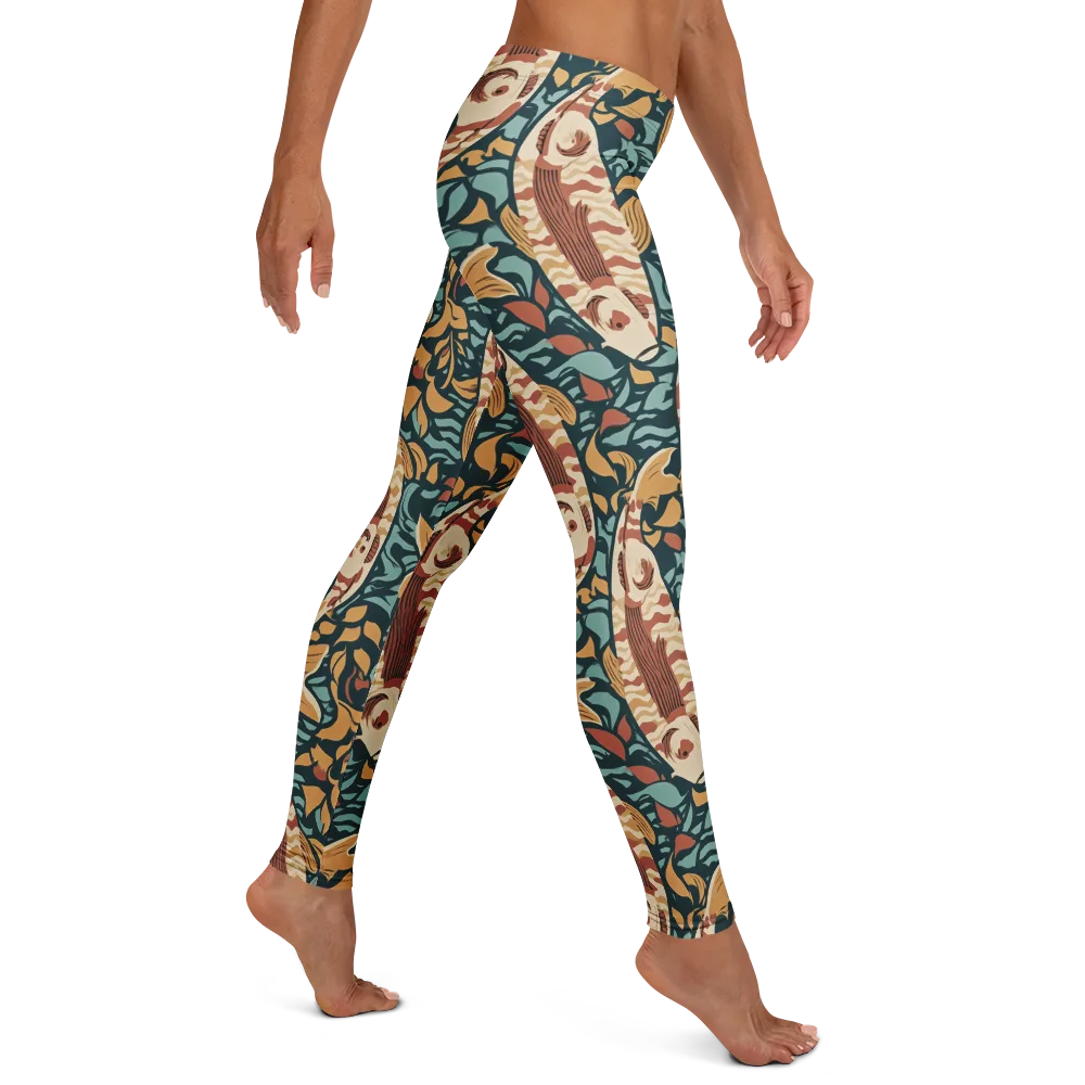 Koi After Midnight on Leggings — Right