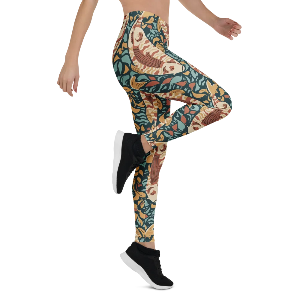 Koi After Midnight on Leggings — Right