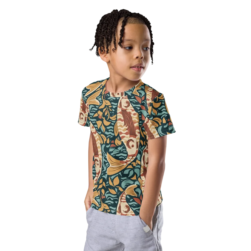 Koi After Midnight on Kids Crew Neck T-Shirt — Left Front