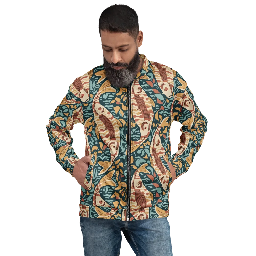 Koi After Midnight on Bomber Jacket — Front