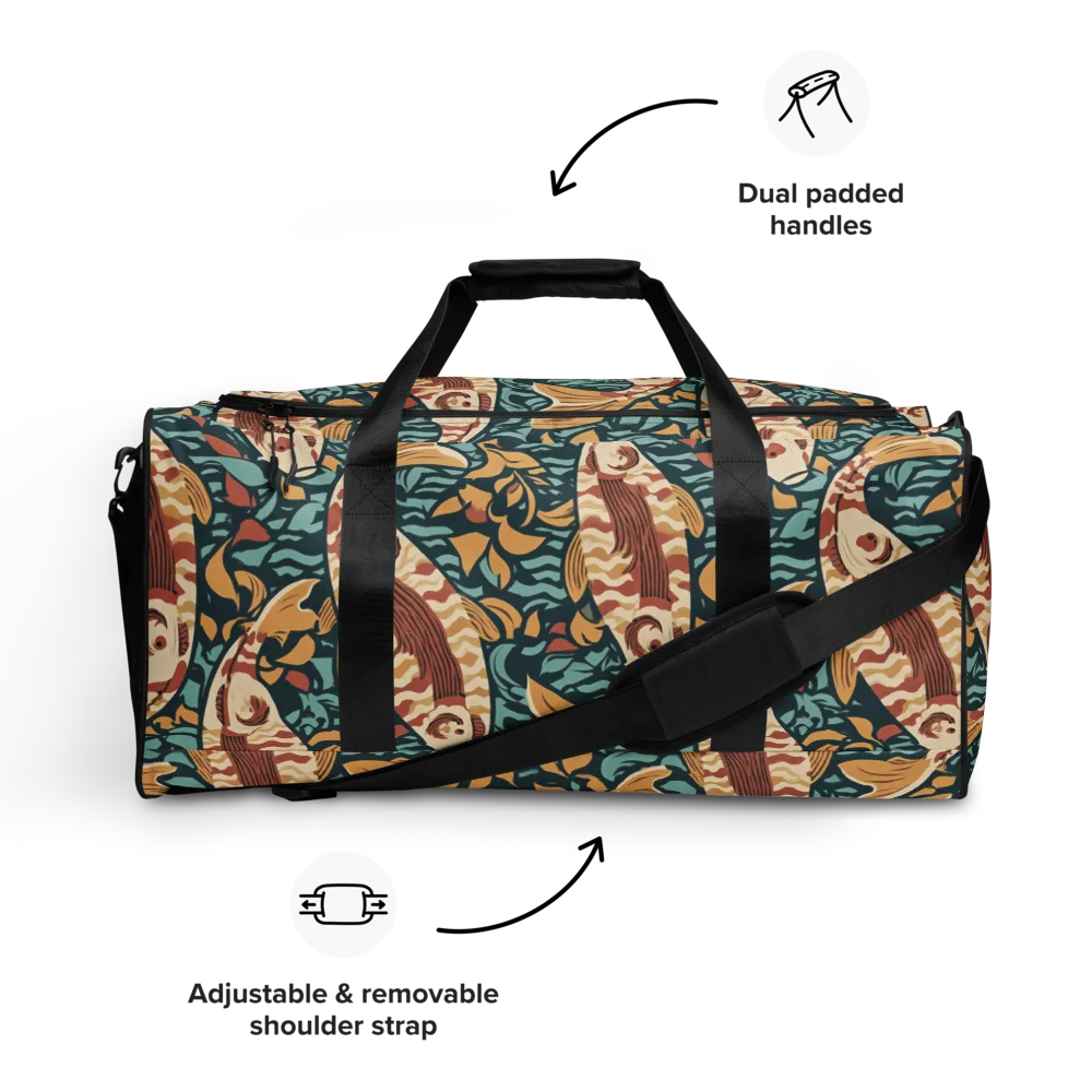 Koi After Midnight on Duffle Bag — Front