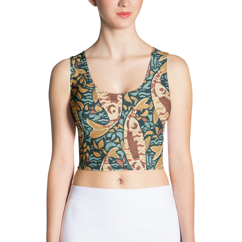 Koi After Midnight on Crop Top — Front
