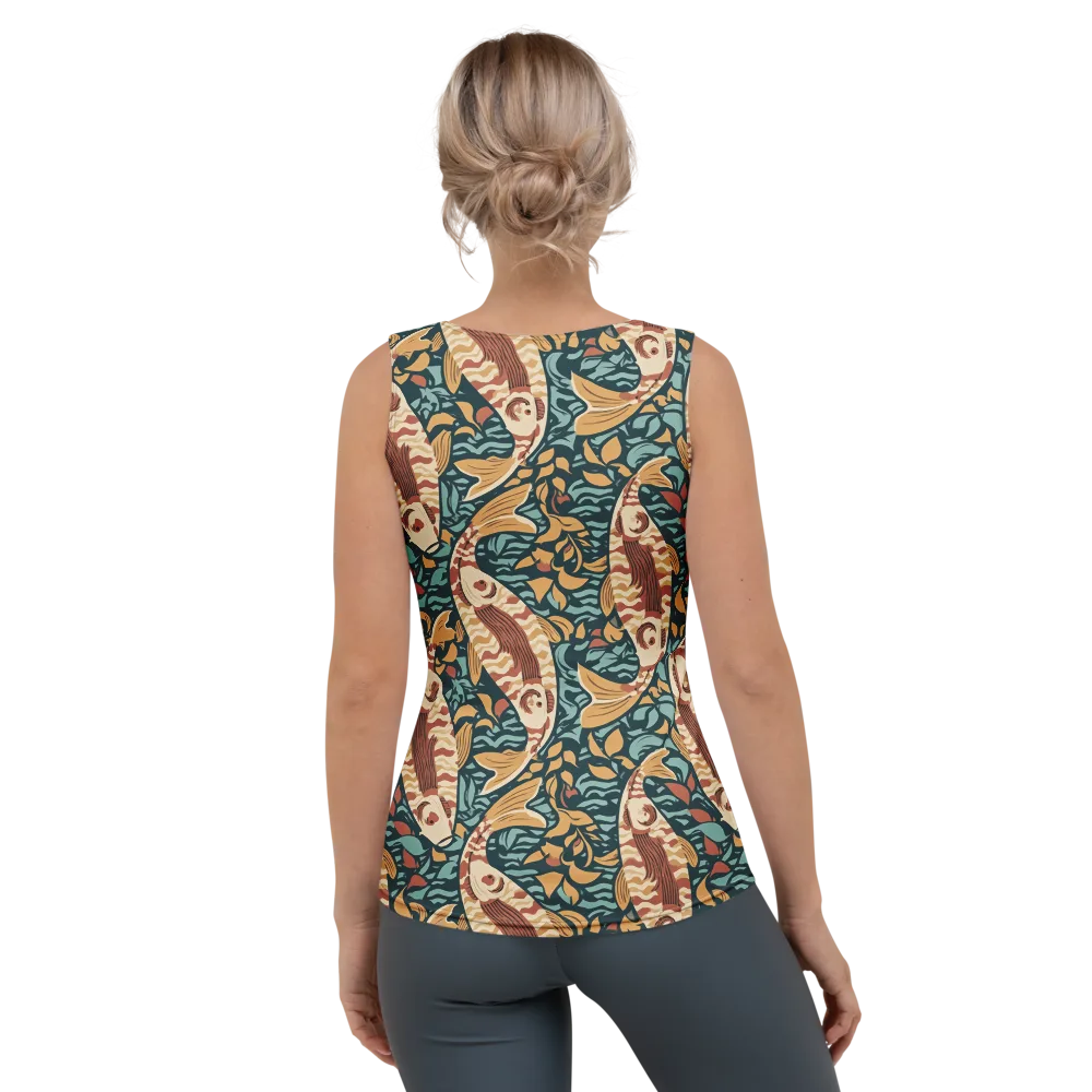 Koi After Midnight on Women's Tank Top — Back