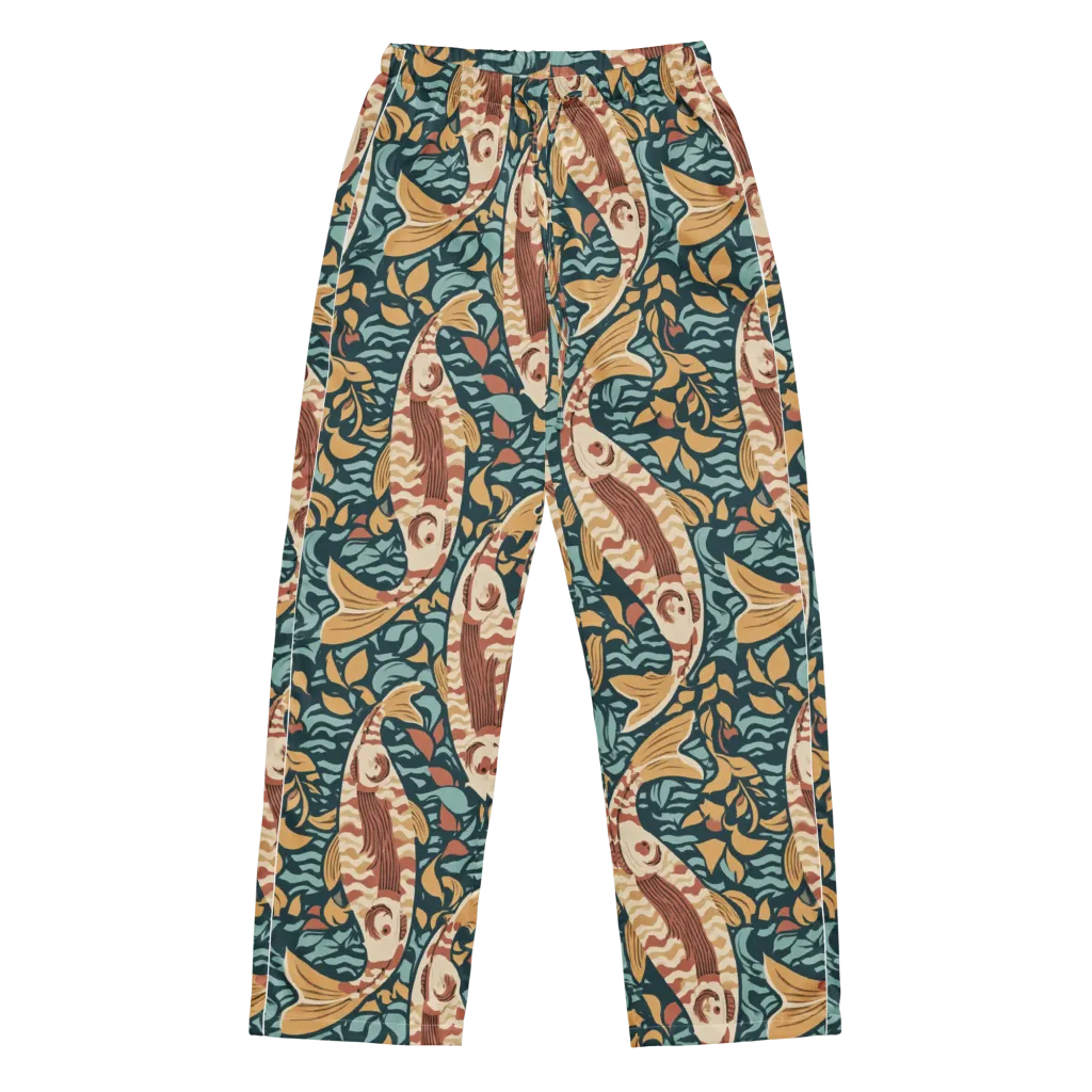 Koi After Midnight on Women's Pajama Pants — Front