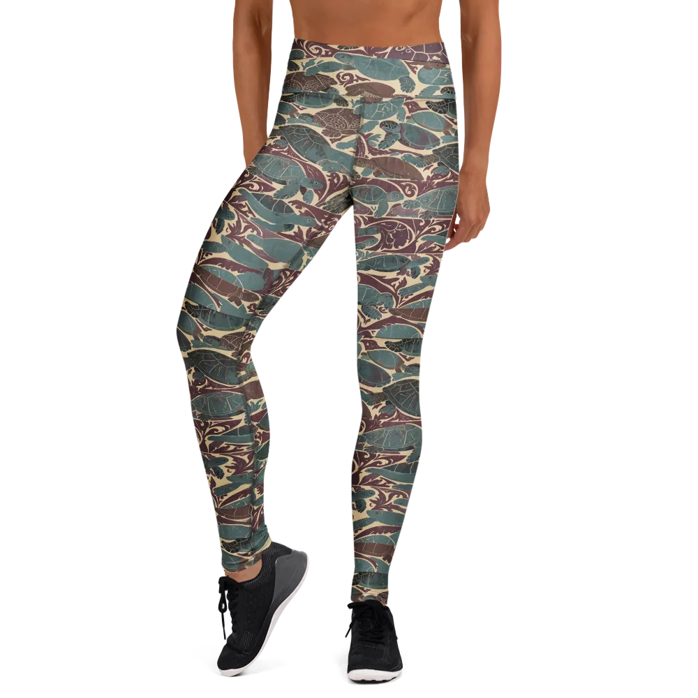 Mariner’s Mosaic on Yoga Leggings — Front