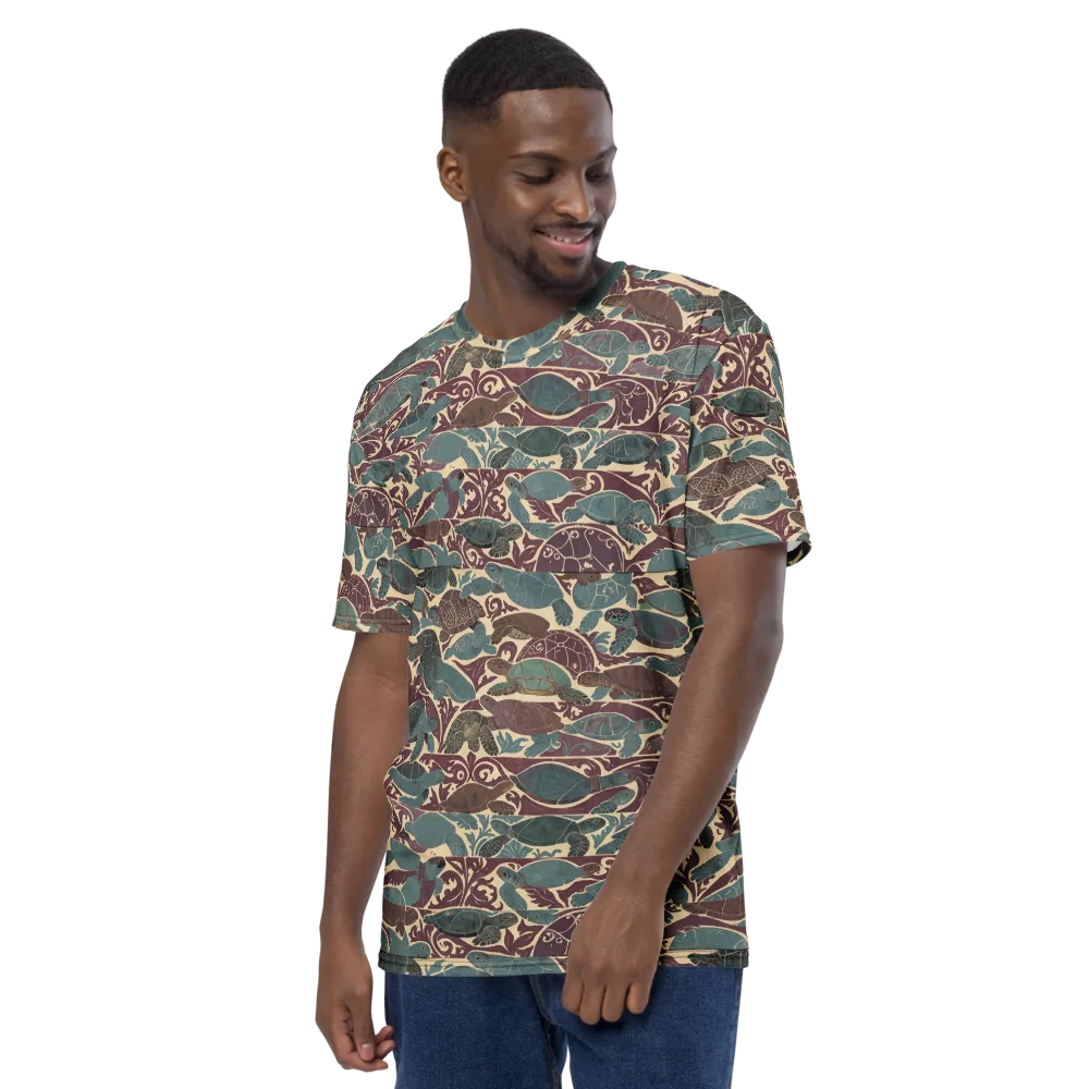 Mariner’s Mosaic on Men's Crew Neck T-Shirt — Left